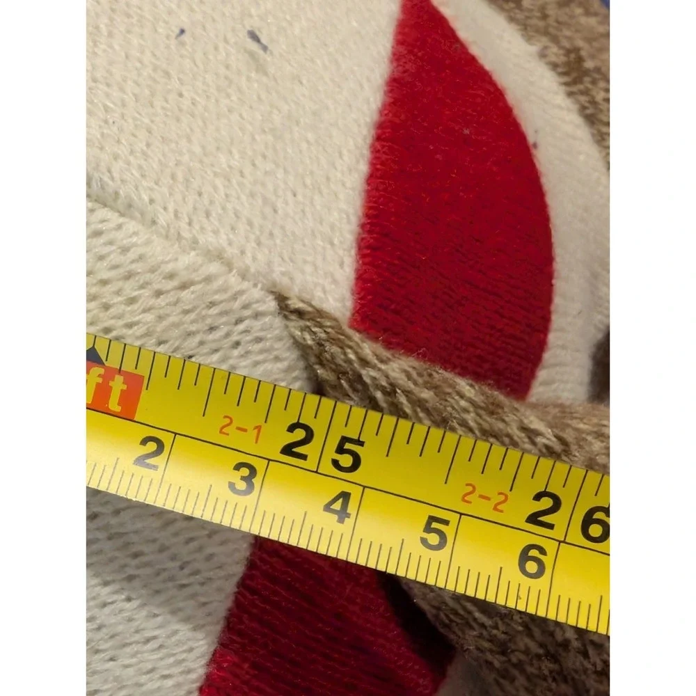 Sock Money Jumbo 25 In Seated  Position Stuffed Animal Brown Red Mouth Whitehand